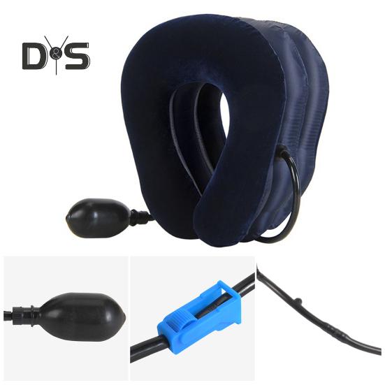 Растяжитель шеи, надувной шейный бандаж для облегчения боли в шее, регулируемая подушка для вытяжения шеи, устройство для вытяжения шеи для облегчения мышечных спазмов