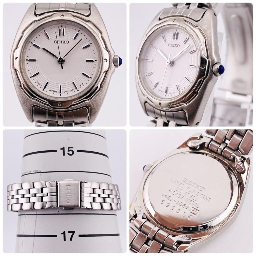 [USED] Rare SEIKO Women's QZ Silver Watch with Battery 2434