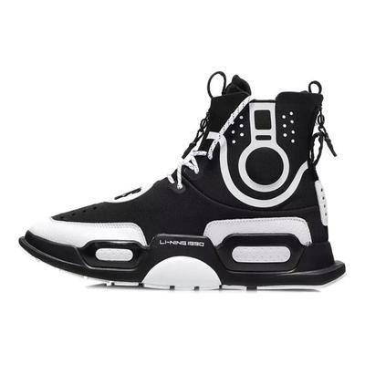 Li Ning Reburn Винтажные Баскетбольные Кроссовки Унисекс Высокие Черный/Белый AGBN052-3