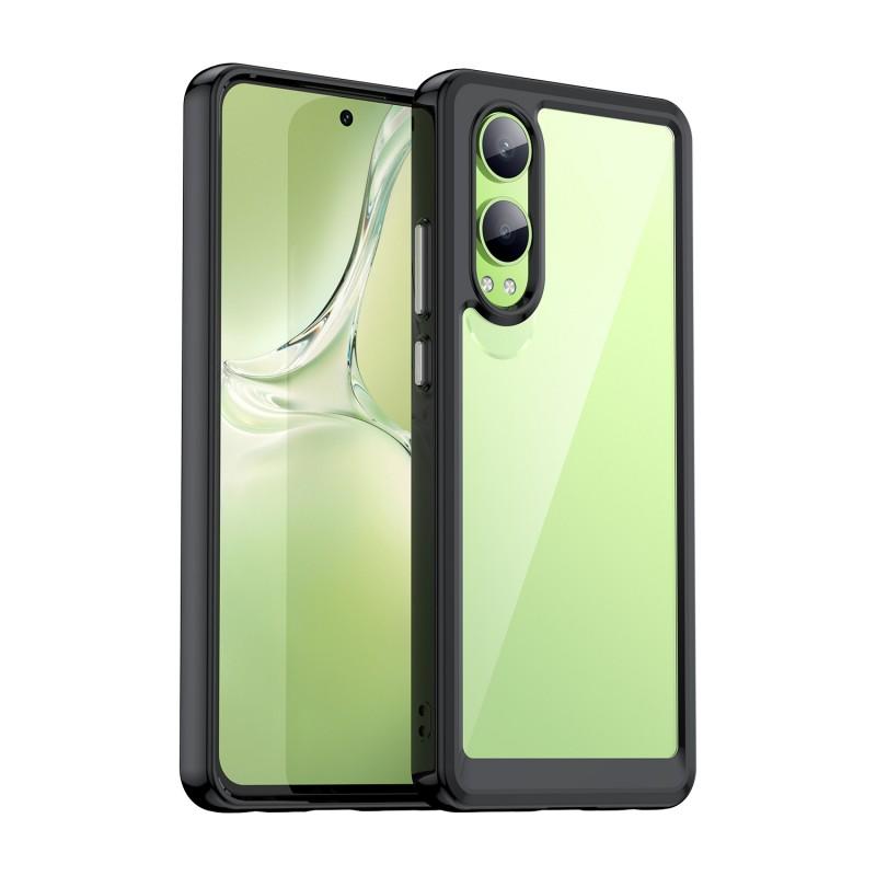 For OnePlus Nord CE4 Lite 5G Phone Case WANLONFENG XC Series TPU Acrylic Cover with Tempered Glass (Big Lens Hole)