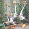 Creative Cartoon Duck Garden Ornament - Hand-Painted Resin Animal Craft
