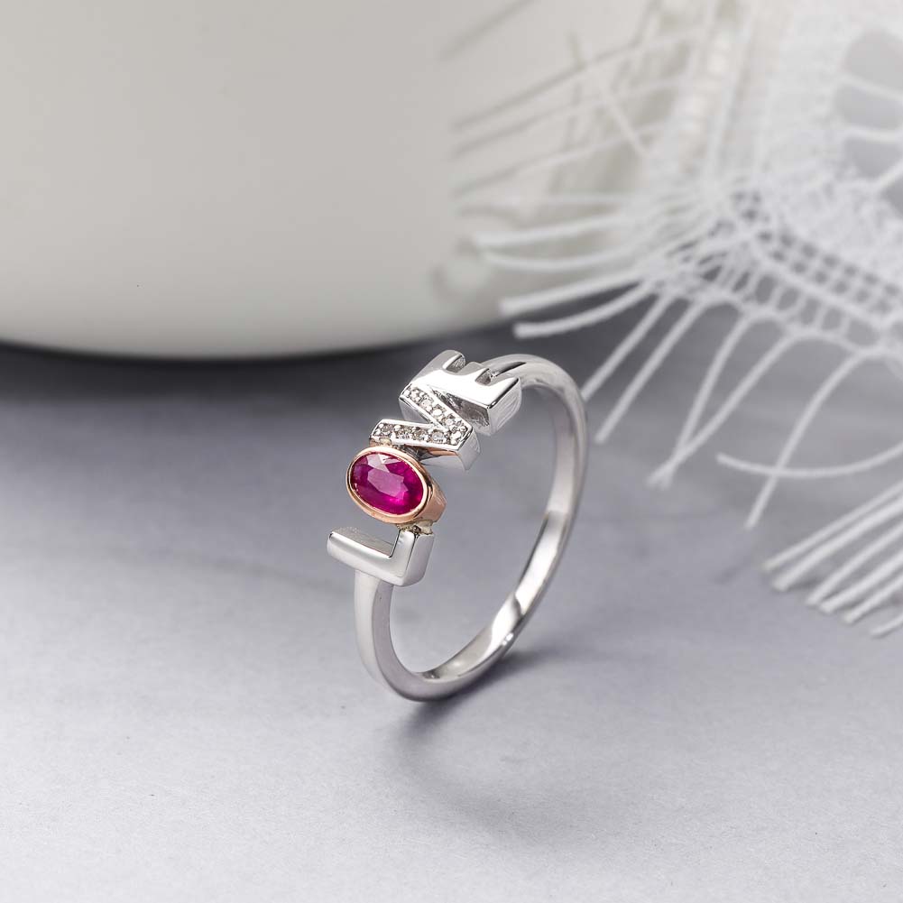 GZ ZONGFA Оригинальные 925 пробы стерлингового серебра LOVE кольца для женщин роскошные натуральные рубины бриллианты 0,3 карата драгоценные камни 10 карат розовое золото ювелирные изделия