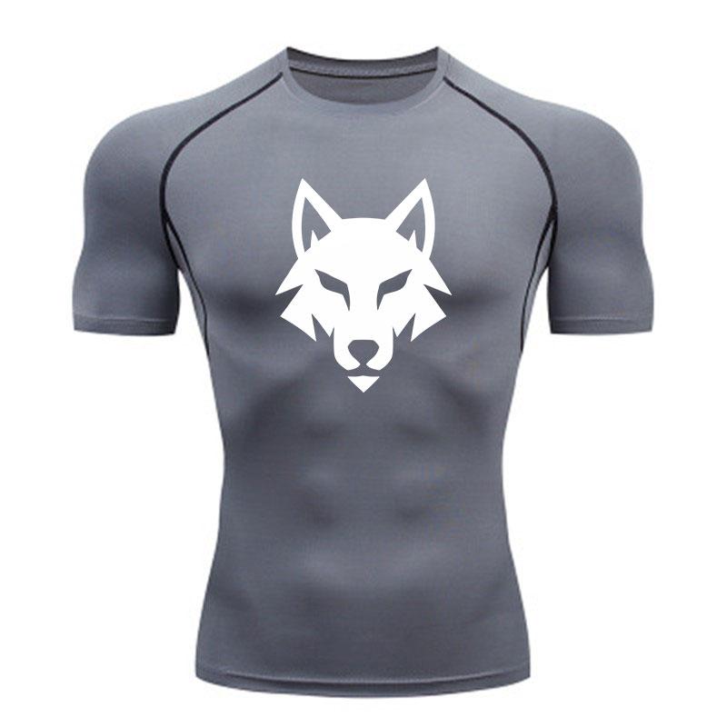 Men's Compression Athletic T-Shirt, Quick Dry Breathable Wol