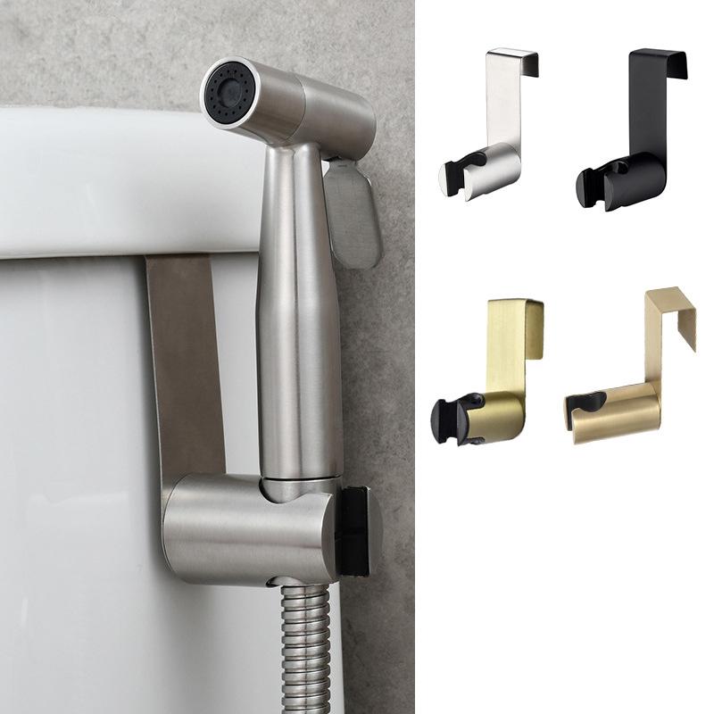 Bidet Sprayer Holder Toilet Bathroom Attachment Stainless Steel Hanger Brushed Socket Wall Hook for Handheld Shower Wand