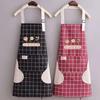 New Breathable Kitchen Apron Polyester Wear-resistant Chef Apron Korean Style Catering Work Clothes for Women Girl