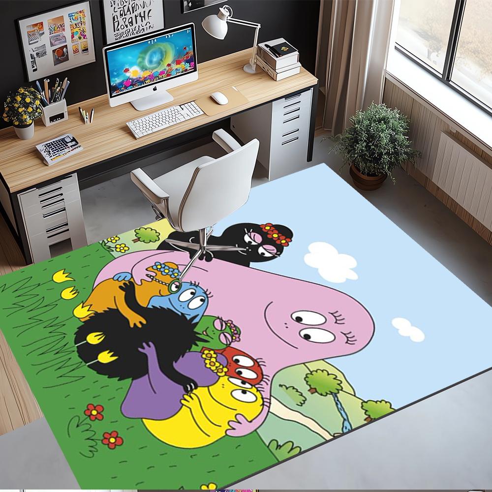Barbapapa Printed Carpet,Rug,for Office Chair Living Room Bedroom Kitchen Room Decor Gifts.