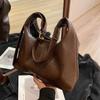 Large Capacity Bag Women's Autumn Versatile New Retro Shoulder Crossbody Bucket Bag Texture Tote Bag