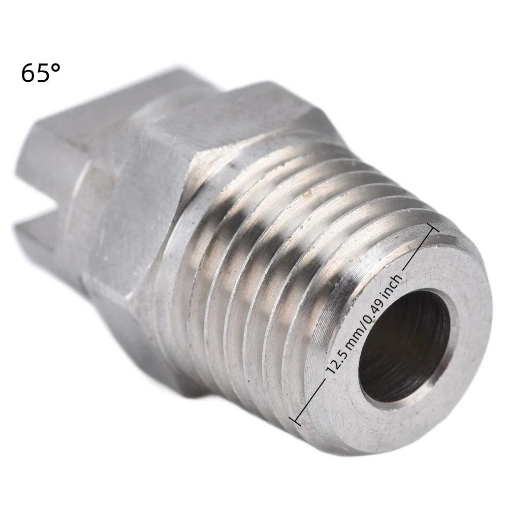 2pcs Stainless Steel Stainless Steel Sprayer 65 Degree Wide Coverage Sprayer Fan Nozzle Rain Test