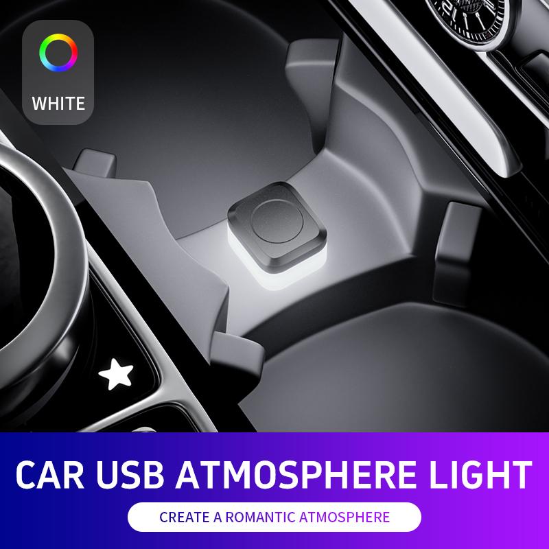 Mini USB Car Interior Ambient Atmosphere Light LED Signal Lights Auto Reading Lamp Decorations Night Lights Interior Accessories