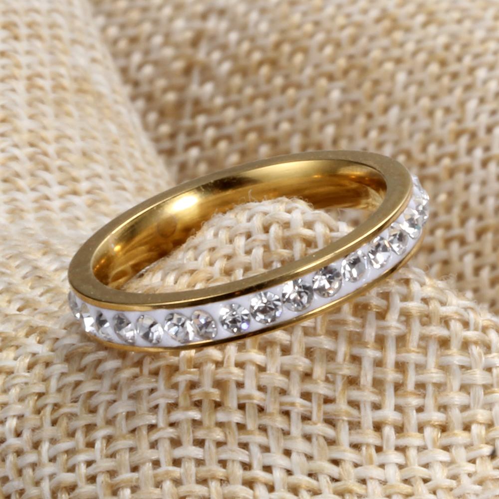 Wedding Jewelry Engagement Rings Hot Sale Lady Gold Color Rings for Woman