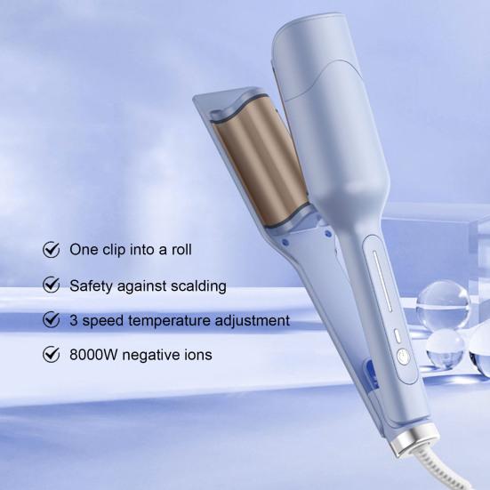 28 мм щипцы для завивки в форме яичного рулета с 3 регулируемыми температурами, бигуди для французских волн, быстрый нагрев, электрические щипцы для завивки волос, женские волнистые щипцы для завивки волос