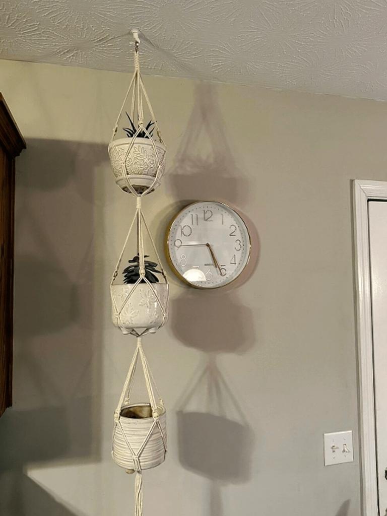 Handmade Hanging Plant Macrame Plant Hanger Flower Pot Planter Hanger Wall Decor Courtyard Garden Hanging Planter Hanging Basket