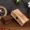 Retro Wooden Jewelry Storage Box Vintage Wooden Box With Lock Rectangular Desktop Organizer For Necklace Bracelet Ring Ornaments