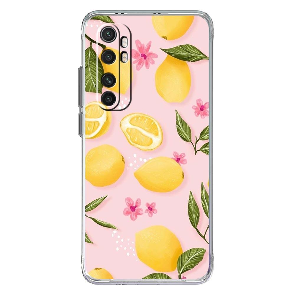 Чехол для телефона Xiaomi Mi Poco X7 X6 X5 NFC X3 F7 Ultra F6 Pro F3 15 14T 14 13T 11 12 13 Lite Clear TPU Cover Retro Fruit lemon