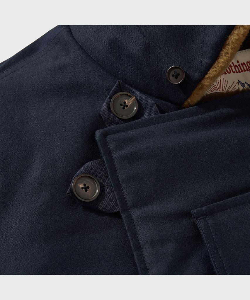 Vdr Heavy Moleskin Motorcycle Fur Jacket [Deep Indigo]