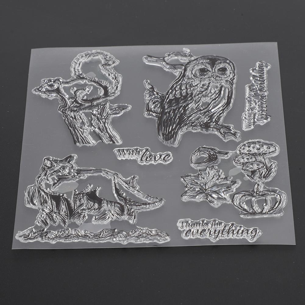 2 шт. прозрачный штамп резиновый штамп журнал сова белка шаблон печать T1672
