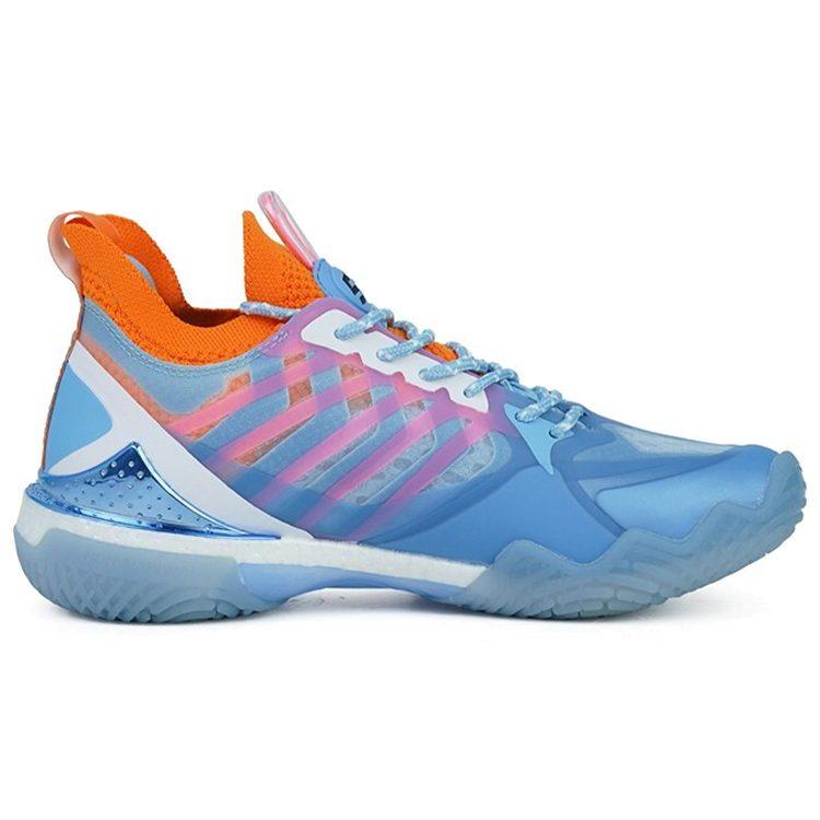 Бадминтонные кроссовки Li Ning Женские Низкие Синие/Оранжевые AYAQ014-2