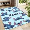 Custom Name Stitch Dreams Clouds Carpet Rug Customizable Soft Washable Anti-Slip Home Living Room Sofa Mats Personalized Rug. 0909373