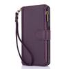 Multi Card Zippered Wallet with Short Hand Rope and Long Hanging Rope Phone Cover Case for iPhone Series/Samsung Series