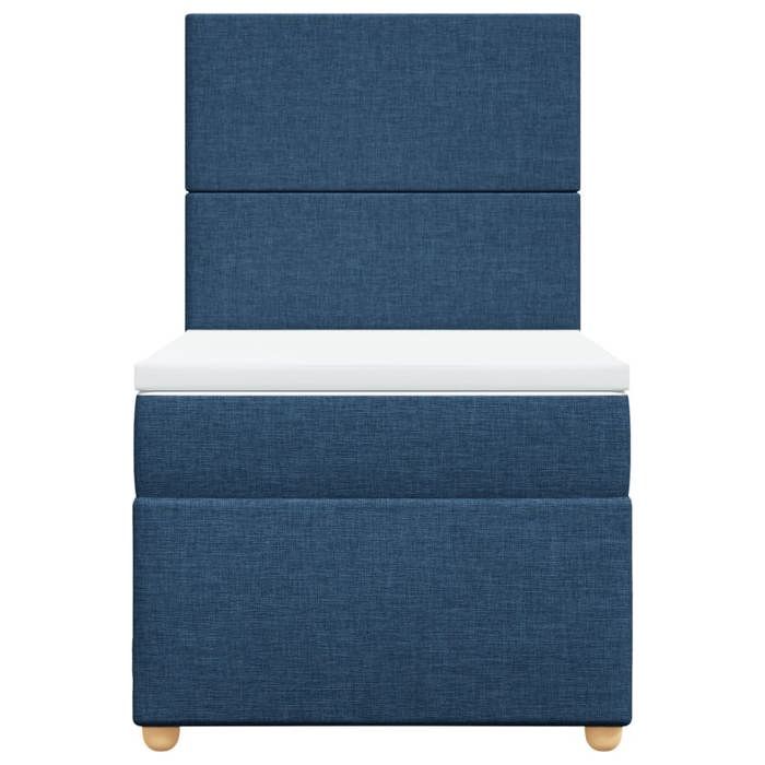 Maison Exclusive - Sommier à lattes de lit avec matelas Bleu 90x200 cm Tissu