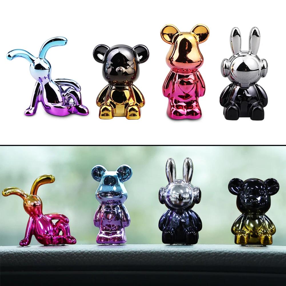 4 шт. забавный медведь центральная консоль украшения приборная панель автомобиля украшения аксессуары офис подарки для дома украшения авто декор украшения