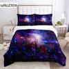 Galaxy Duvet Cover Set King 3D Print Space Themed Bedding Set Galaxy Series Universe Pattern 2/3pcs Soft Microfiber Quilt Cover