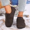 Осенне-зимняя утепленная полностью закрытая обувь в стиле Birkenstock – Ретро войлочные теплые слипоны, уютные, на плоской подошве, хлопковые туфли