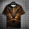 Men's T-Shirts Animal Dragon Pattern 3D Print Tops Tees  Summer New Women Streetwear Fashion Oversized T Shirt Men Clothing