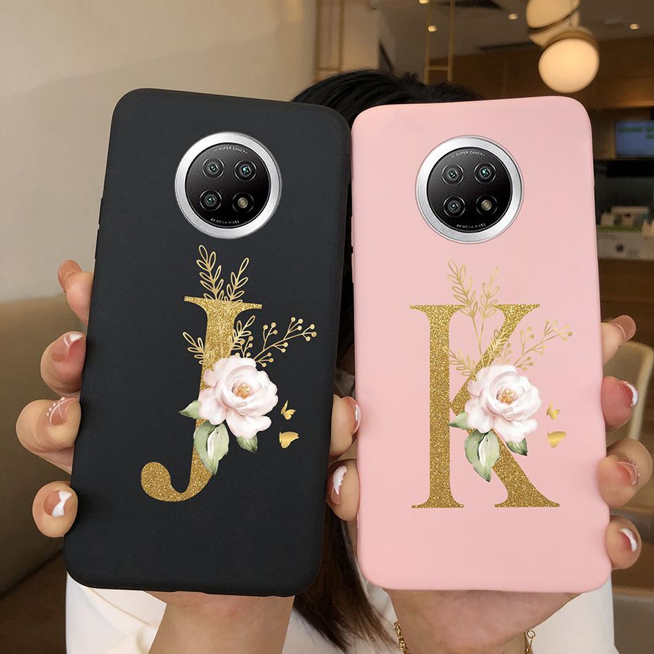 Flower Letters For Xiaomi Redmi Note 9T 5G Case Cover Soft Silicone Bumper Protective Phone Cases For Redmi Note9T 9 T Fundas