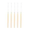 5pcs/set Plastic Dreadlock Crochet Needle Beige Micro Hook Needle Braid Needle  Twist Hair