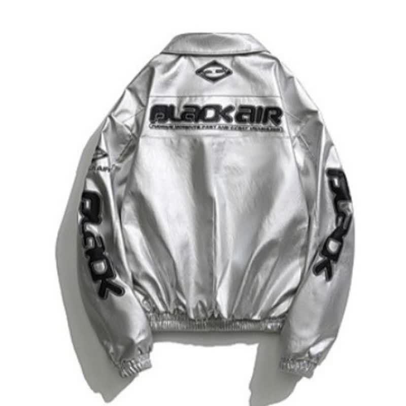 Кожаная гоночная куртка Rogue в стиле ретро хип-хоп: Модный осенний мотоциклетный стиль унисекс