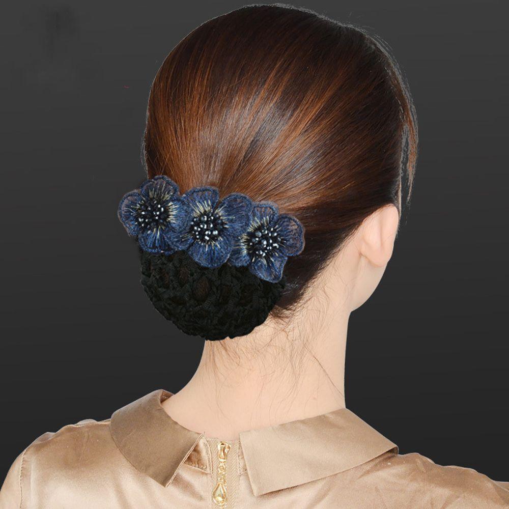 Банковский персонал Сетка Цветок Корейский стиль Головной убор Аксессуары для волос Женская заколка Бант Сетка для пучка Снуд