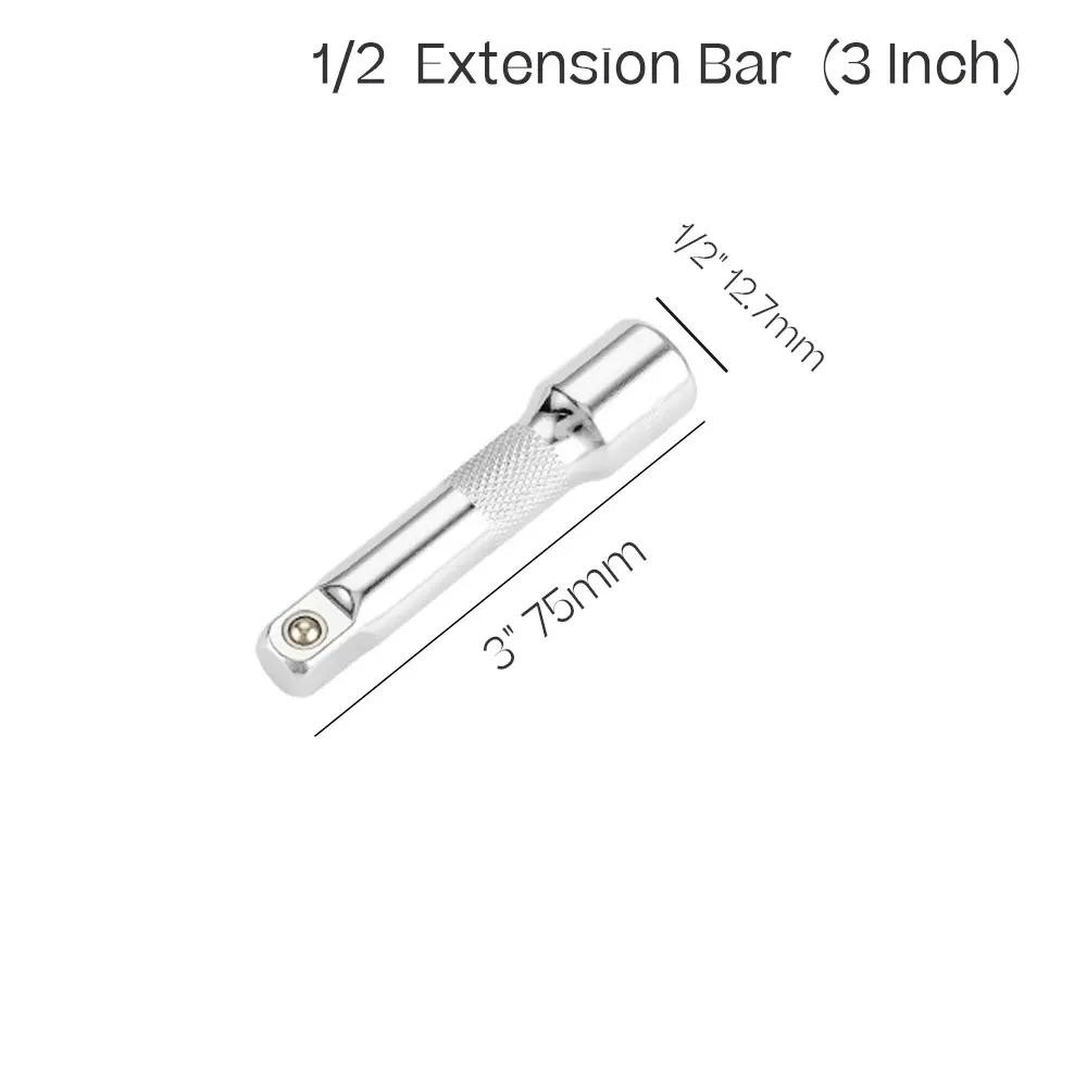 1/4" 3/8" 1/2" Торцевая трещоточная рукоятка Удлинитель 50/75/100/125/150/250 мм Длинная штанга Рукоятка рулевого управления Соединительный стержень Аксессуары