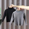 Baby Girls High Neck Baby Sweaters Autumn Winter Kids Boys Girls Long Sleeve Pure Color Knit Sweater Baby Pullover Sweaters
