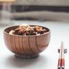 1Pc Wooden Bowl Japanese Miso Soup Bowl Dessert Rice Bowl Wood Baby Feeding Bowl Snack Salad Food Container Kitchen Tableware