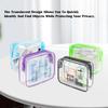 Two Clear Vinyl Large Capacity Waterproof Transparent Bath Portable Transparent Pouches for Business and Everyday Makeup Storage Pouches, Pouches,