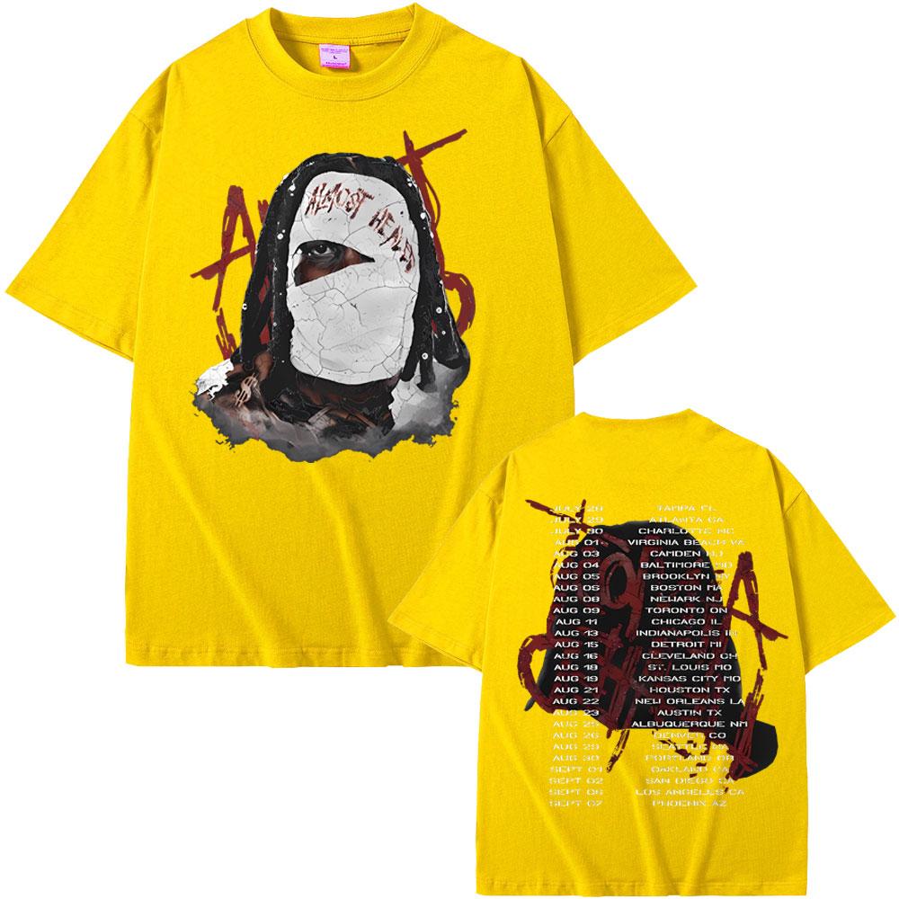 Футболка Rapper Lil Durk Healing Tour Мужская Женская Хип-хоп Мода Винтажная Оверсайз Футболка Мужская Повседневная 100% хлопок Короткий рукав