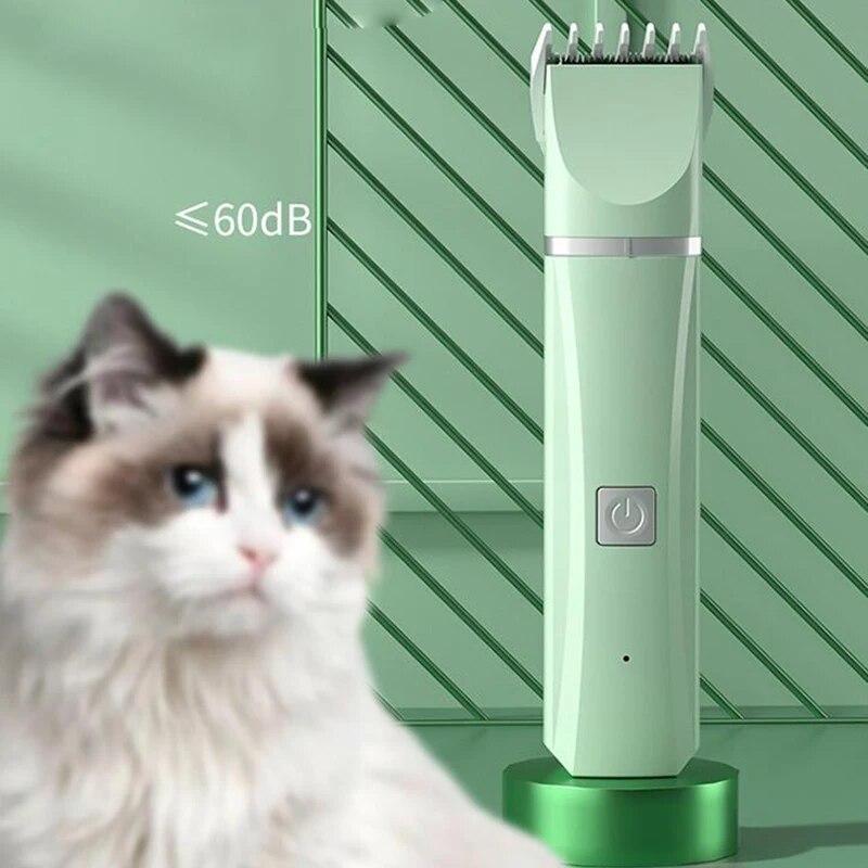 Профессиональная электрическая машинка для стрижки 4 в 1 для маленьких и больших собак, триммер для волос, малошумный триммер для домашних животных, набор бритв, принадлежности для ухода за собаками