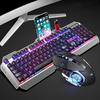 1 Set Gaming Mechanical Wired 16 RGB Backlight Ergonomic Keyboard + Mouse