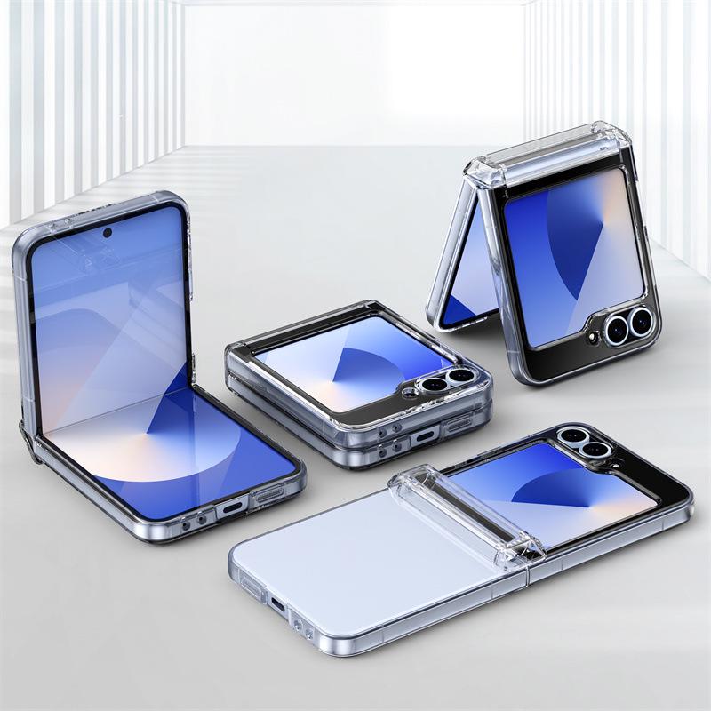 Электроplated Чехол с полной защитой и защитой шарнира для Samsung Z Flip 5/6/7