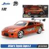 BXK3 Jada 25th 1:32 Fast & Furious Alloy Car Model,Mitsubishi Eclipse Totota Supra Dodge Charger Honda S2000,Collection Gift Toy toys