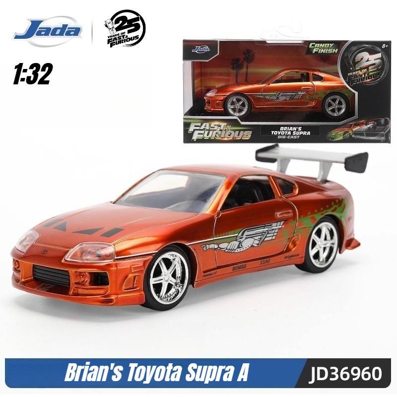 BXK3 Jada 25th 1:32 Fast & Furious Alloy Car Model,Mitsubishi Eclipse Totota Supra Dodge Charger Honda S2000,Collection Gift Toy toys