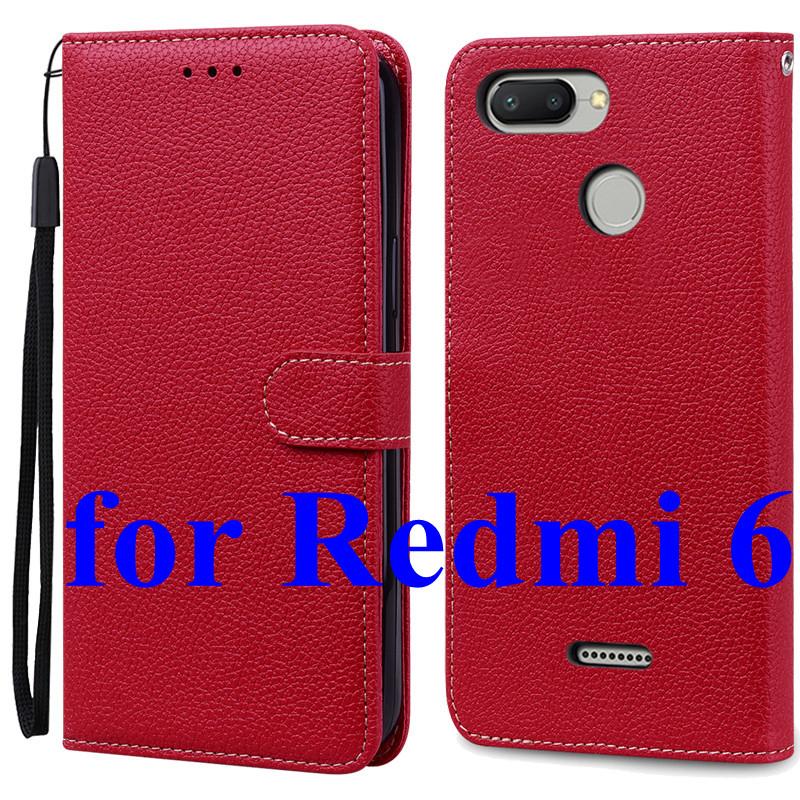 Mi 6 Case For Xiaomi Mi 6 Case Redmi 6 Leather Wallet Flip Case For Xiaomi Redmi 6 Mi6 Phone Case Redmi6 Cover Fundas Shell Bags
