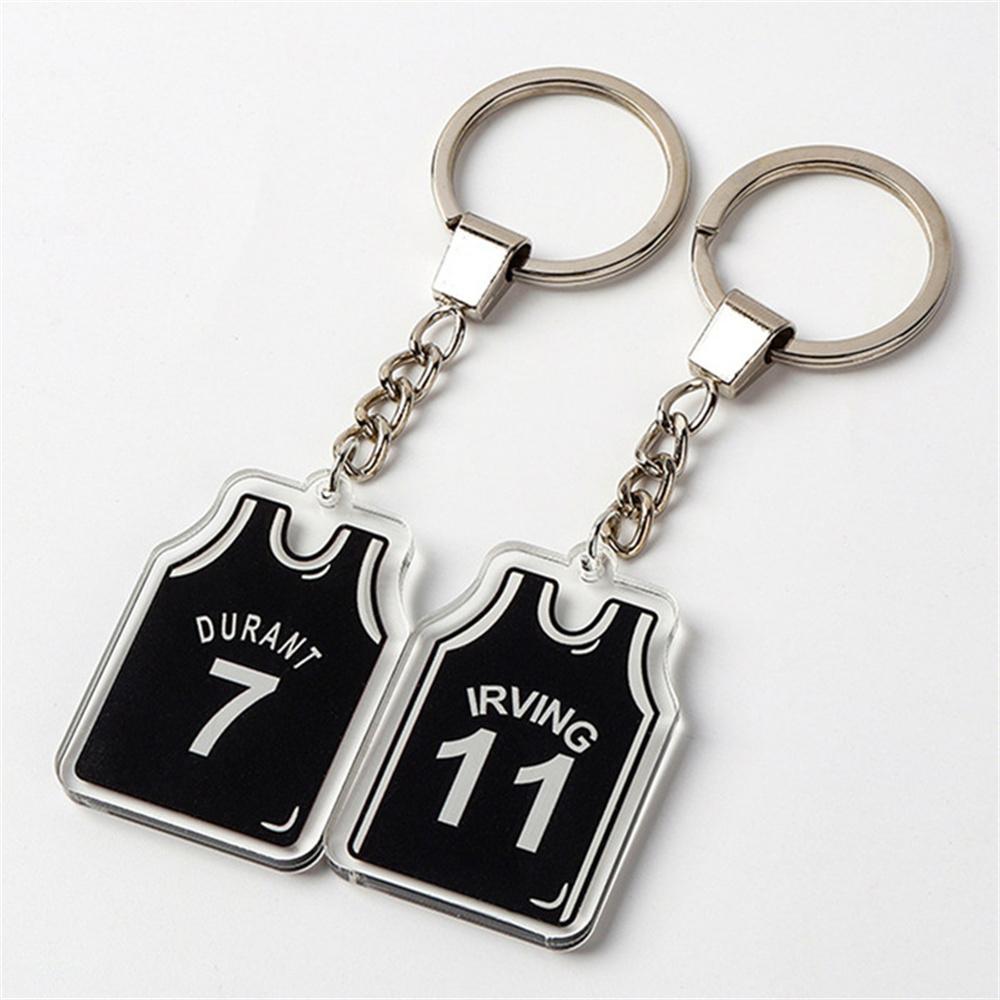 Sports Basketball Keychain Simple Digital Jersey Key Ring Boy Graduation Gift Basketball Fans Trinket Souvenir 4
