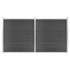 Day and Night - Day and Night Black WPC Fence Panel Set 353x186 Cm