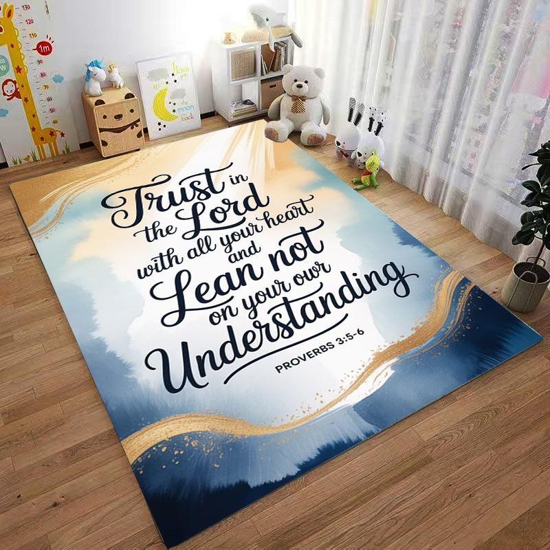 Christian Scripture carpet Set Design carpet set (1 duvet cover, 2 pillowcases, duvet not included)