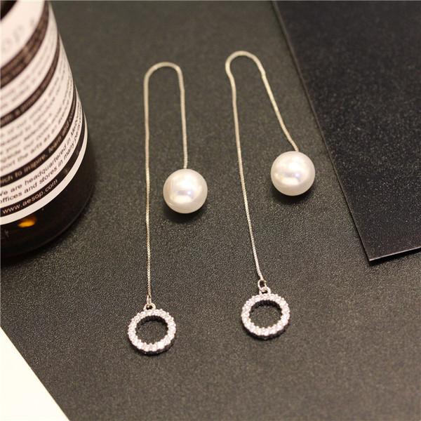 1 пара 3 стилей Кристалл Длинная цепочка кисточкой мотаться резьба серьги для женщин