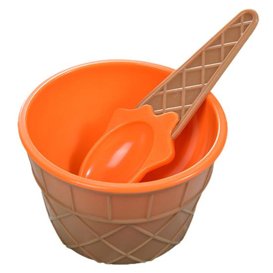 Ice Cream Spoon Cute Shape Food Grade Non-stick Anti-freeze Anti-slip Handle Tableware Multi-colored Homemade Ice Cream Cup