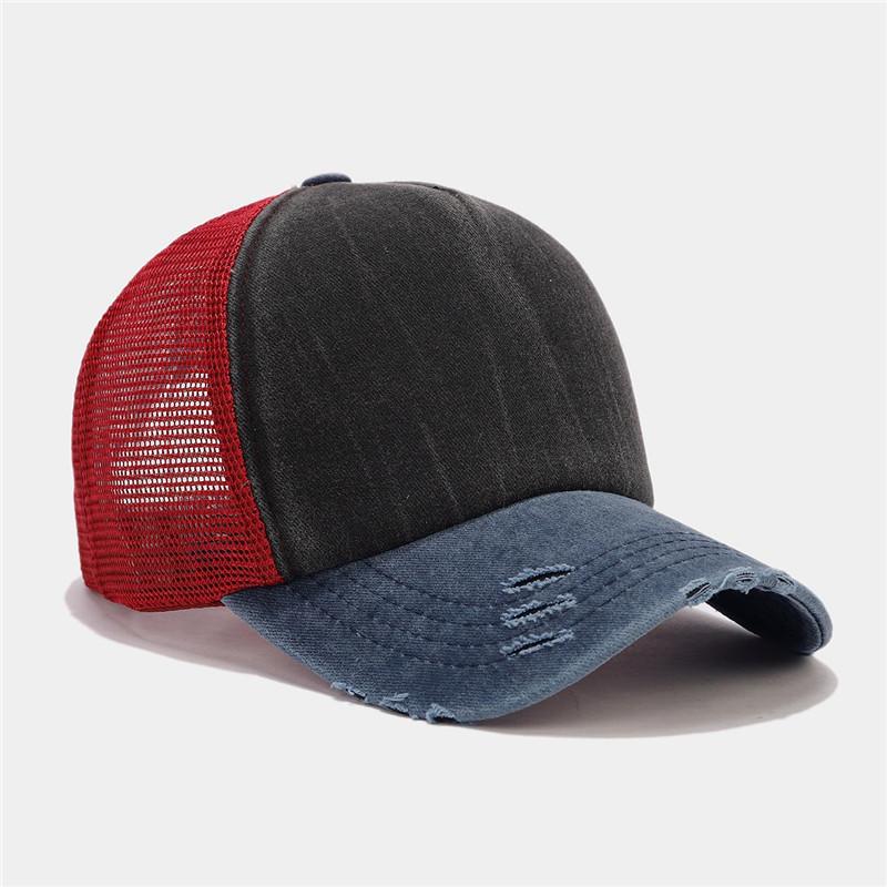 Summer Cotton Solid Casquette Baseball Cap Adjustable Breathable Mesh Outdoor Snapback Hats for Men and Women 01