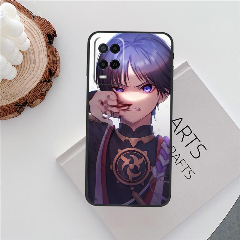 Чехол Scaramouche Genshin Impact для OPPO A57 A77 A78 A17 A16 A76 A96 A15 A52 A72 A91 A93 A54 A74 A94 A5 A9 A31 A53s A54s